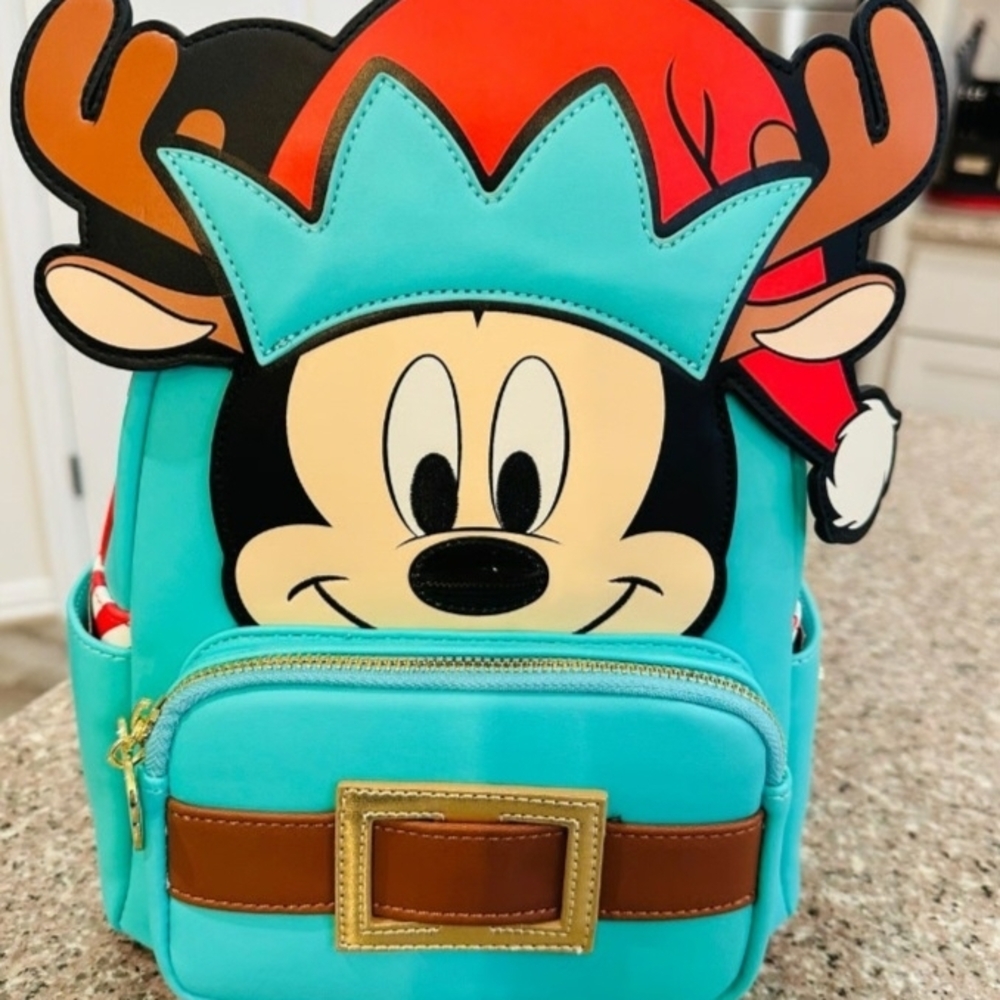 Loungefly Mickey Mouse Light Up  Reindeer Backpack